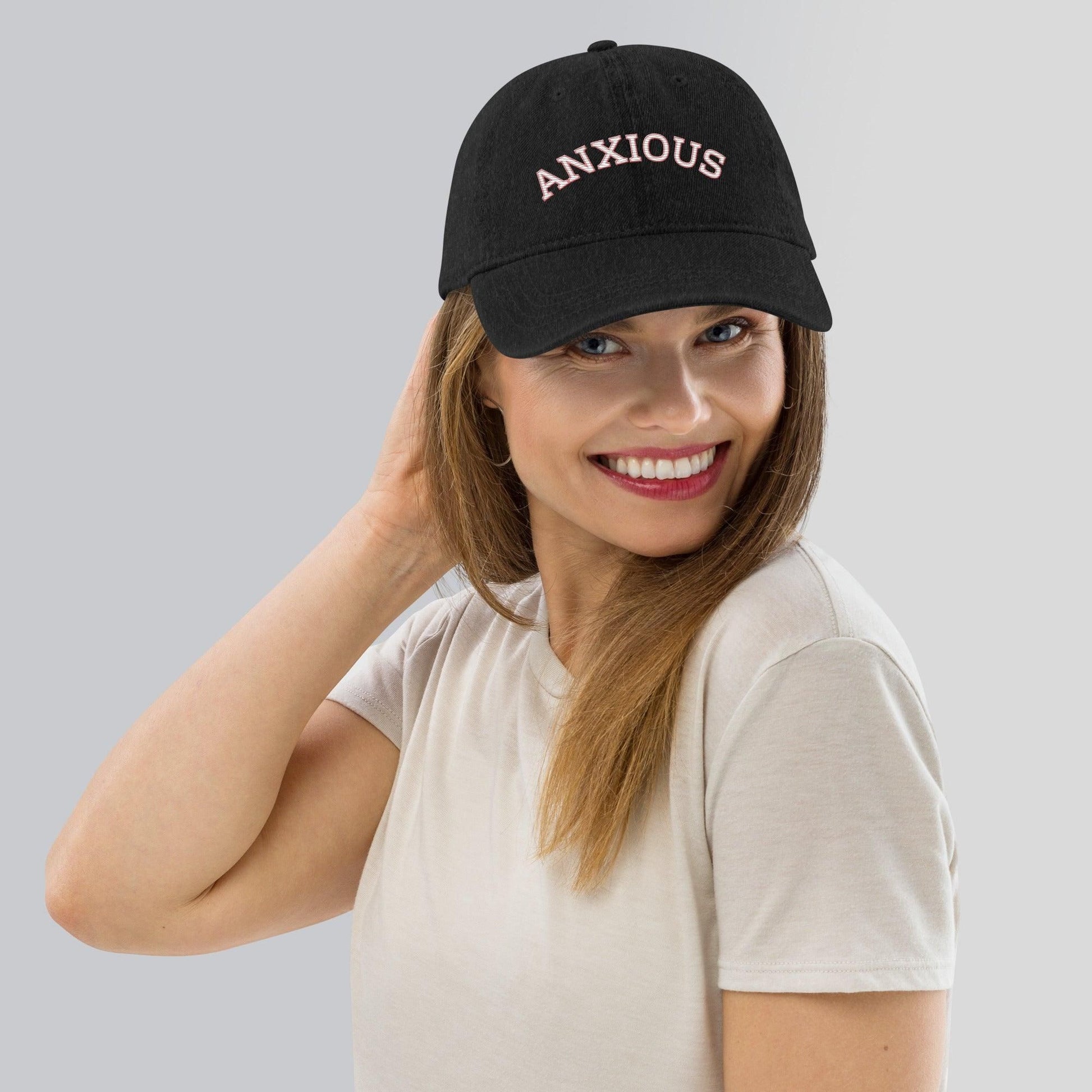 Anxious Denim Vogue Hat Cap   