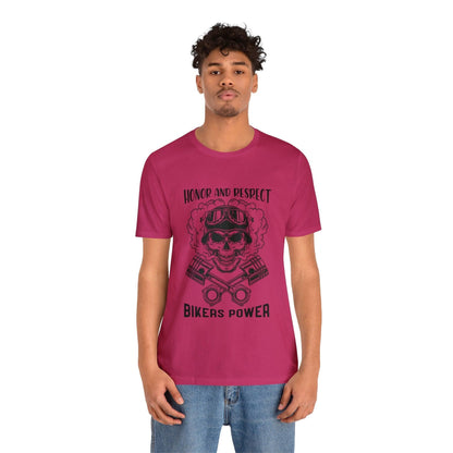 Bikers Power Unisex Tee T-Shirt Berry S 