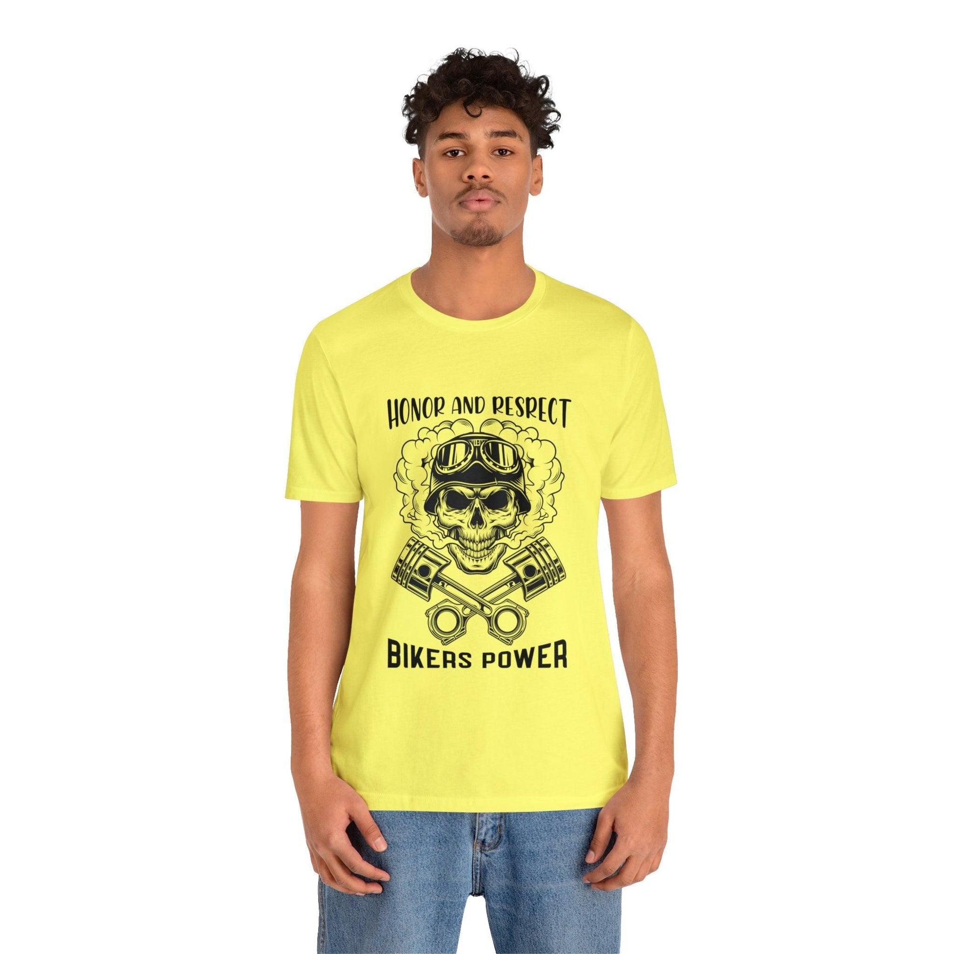 Bikers Power Unisex Tee T-Shirt Yellow S 