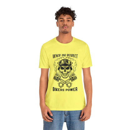 Bikers Power Unisex Tee T-Shirt Yellow S 