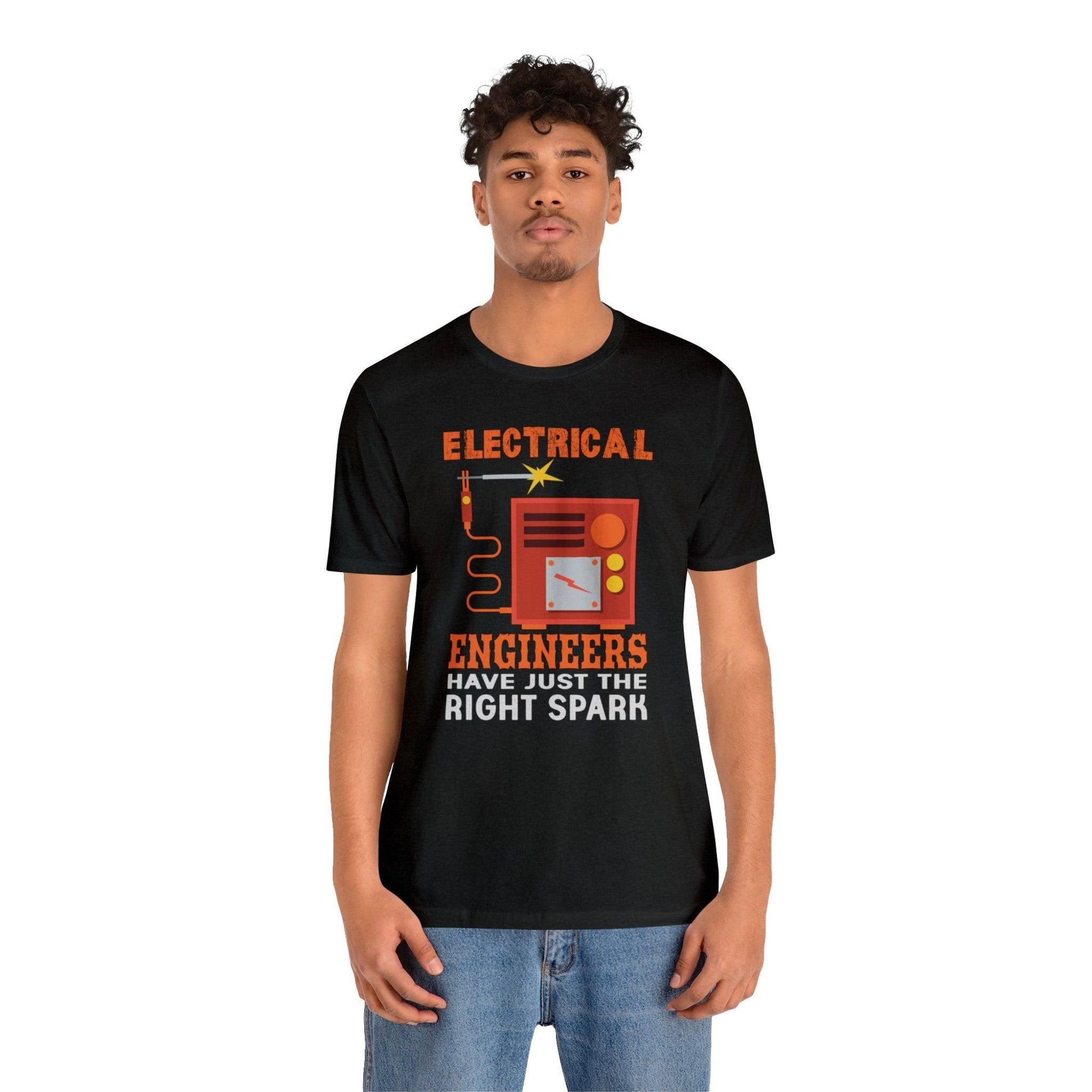 Electrical Engineering Unisex Tee T-Shirt Solid Black Blend XS 