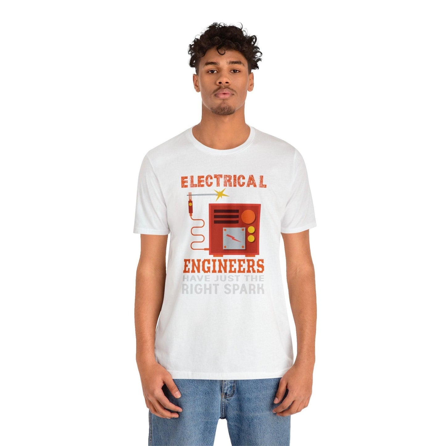 Electrical Engineering Unisex Tee T-Shirt Solid White Blend XS 