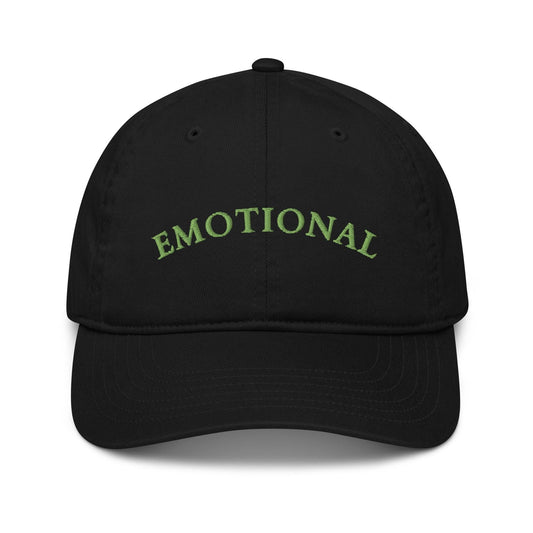 Emotional Logo Eco Friendly Organic dad hat Cap Black  