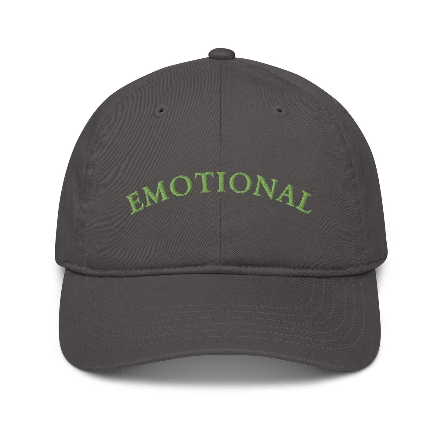 Emotional Logo Eco Friendly Organic dad hat Cap Charcoal  