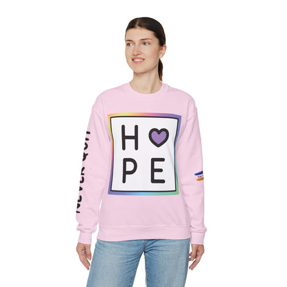 Exquisite Millinery HOPE Unisex Heavy Crewneck Sweatshirt Sweatshirt S Light Pink 