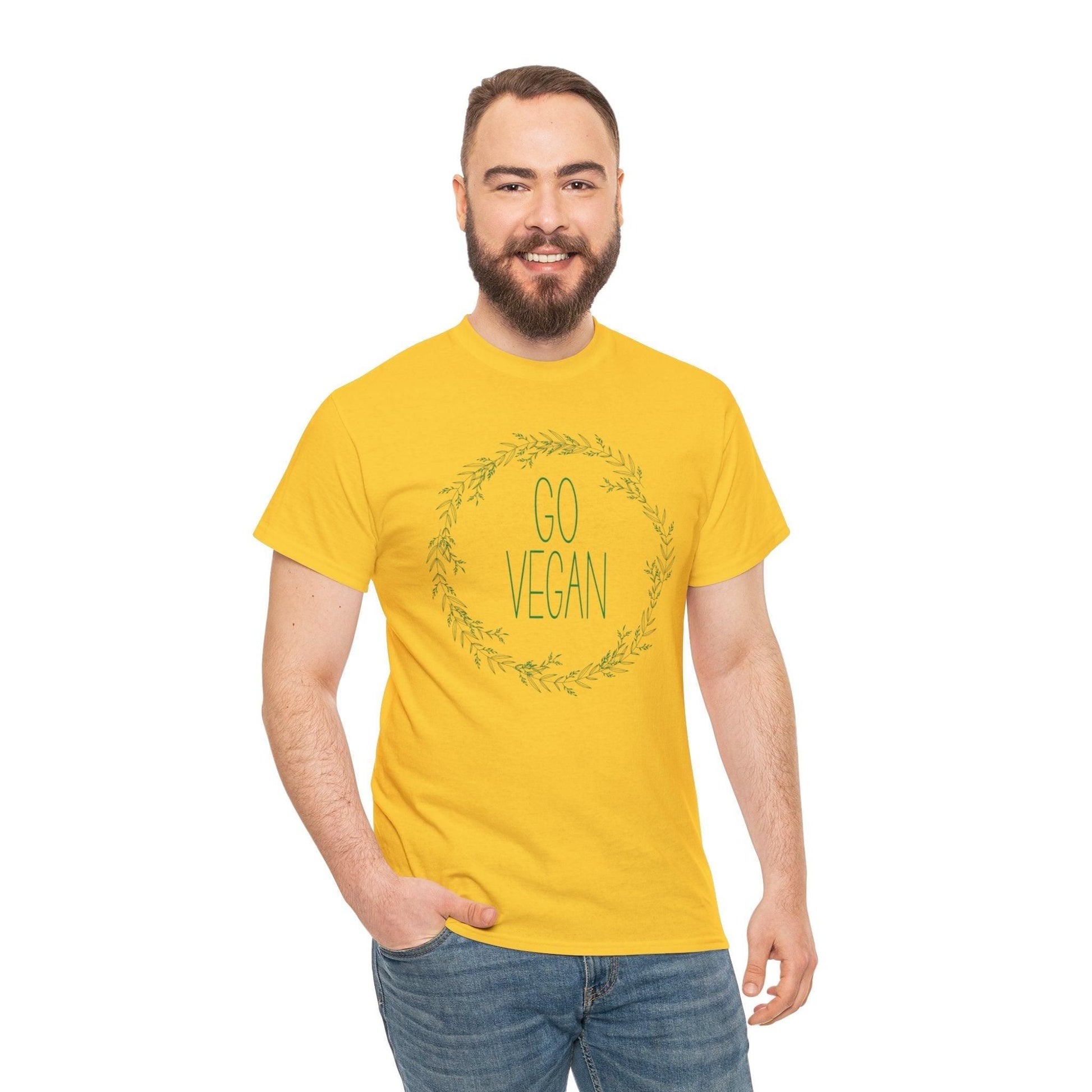 Go Vegan Unisex Tee T-Shirt Daisy S 
