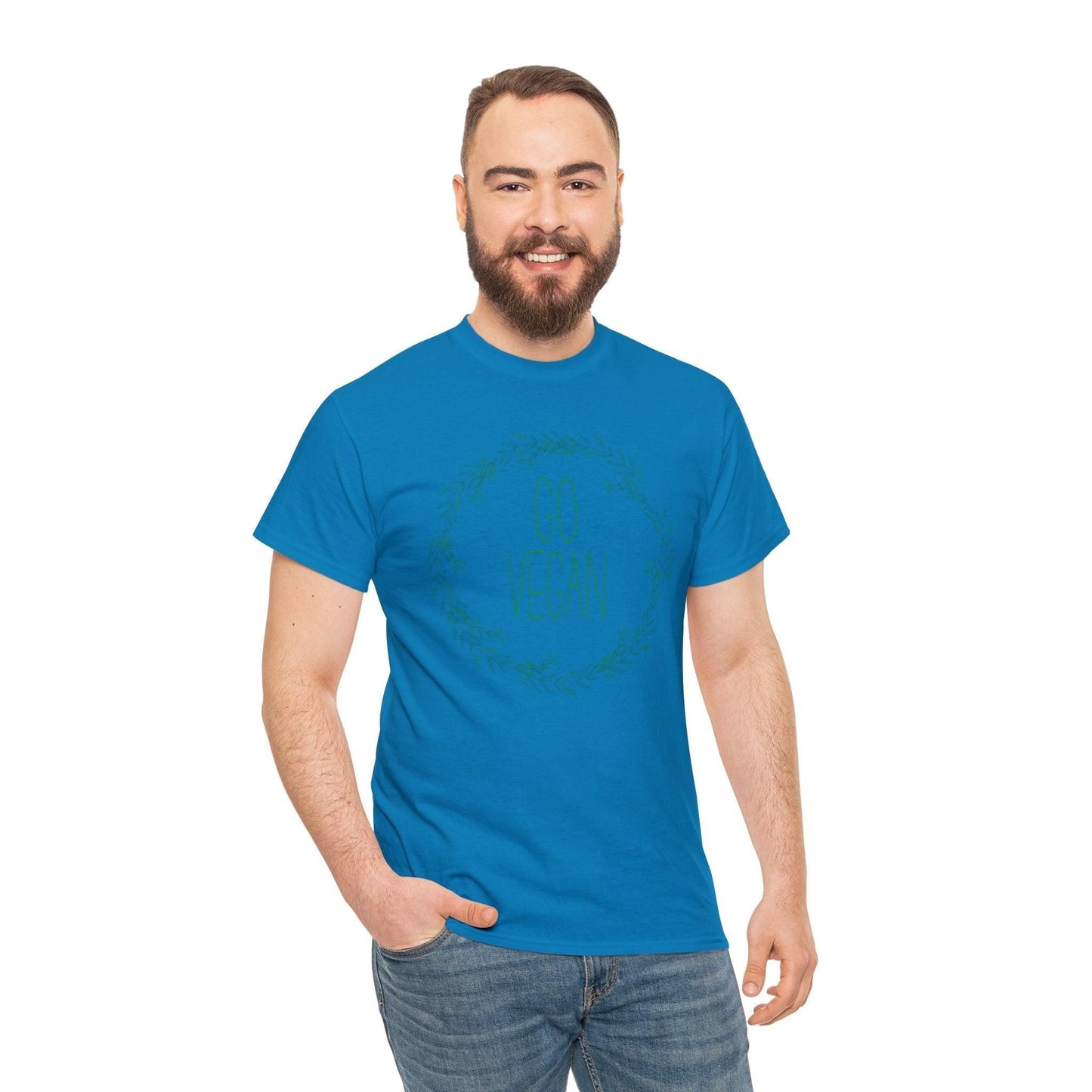 Go Vegan Unisex Tee T-Shirt Sapphire S 