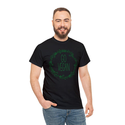 Go Vegan Unisex Tee T-Shirt Black S 