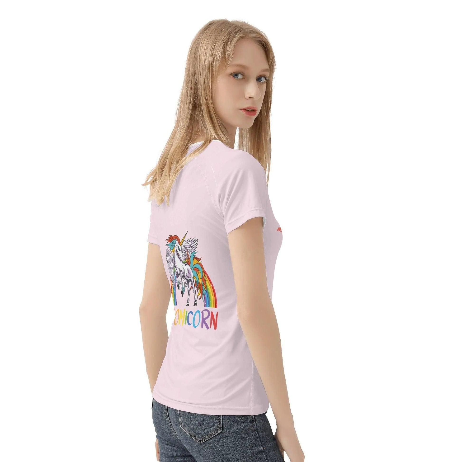 Momicorn Womens T shirt Light Pink - NX Vogue New York | Luxury Redefined