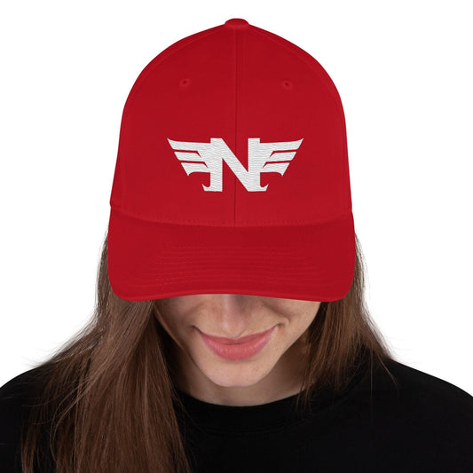 NX Vogue Exquisite Millinery Red Structured Twill Cap Cap S/M  