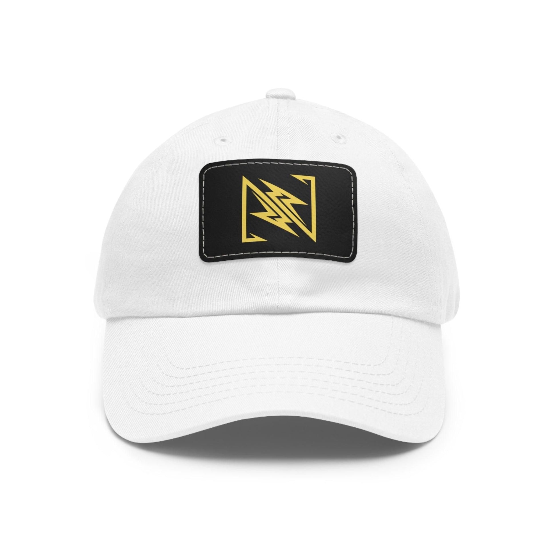NX Vogue Premium Baseball Hat with Leather Patch Cap White / Black patch Rectangle One size