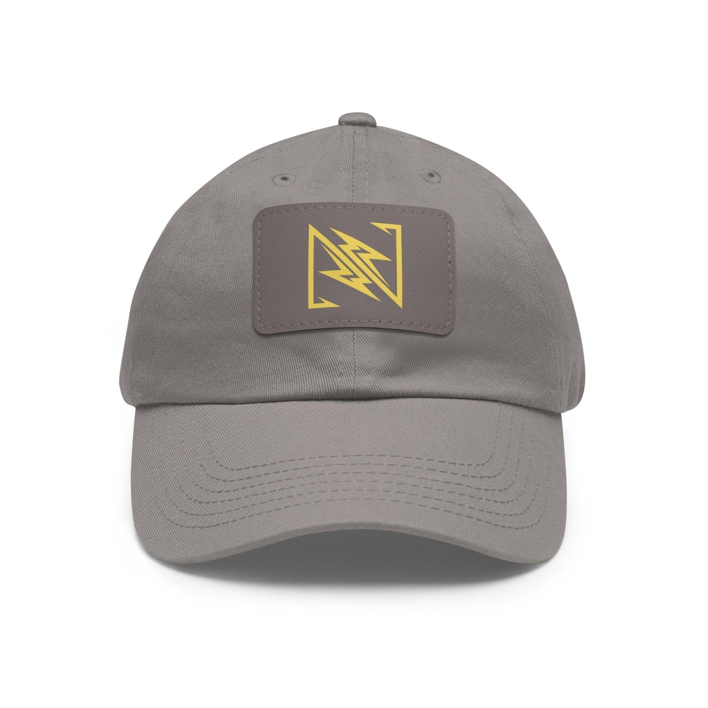 NX Vogue Premium Baseball Hat with Leather Patch Cap Grey / Grey patch Rectangle One size