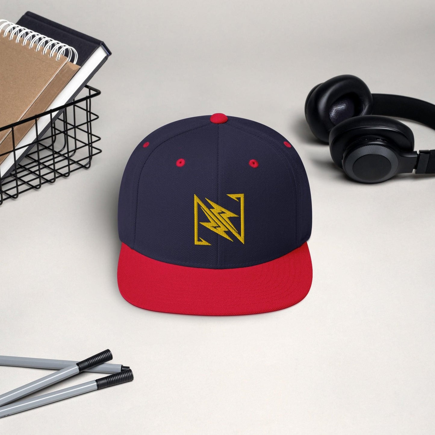NX Vogue Snapback Hat Cap Navy/ Red  