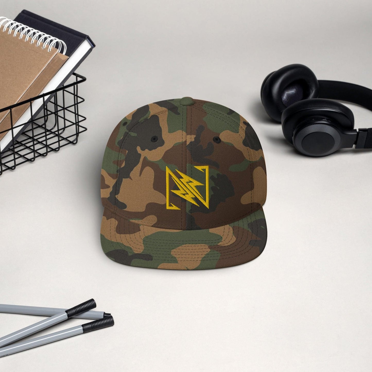 NX Vogue Snapback Hat Cap Green Camo  