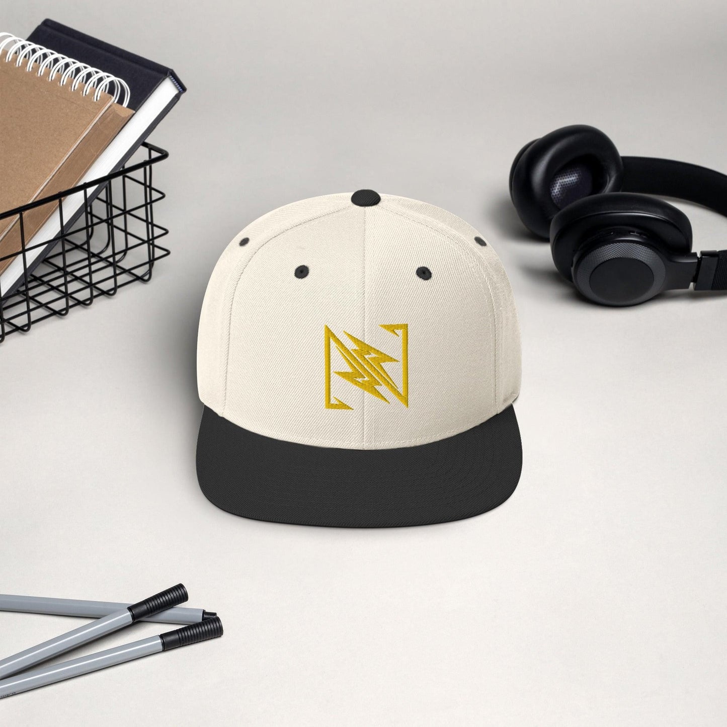 NX Vogue Snapback Hat Cap Natural/ Black  