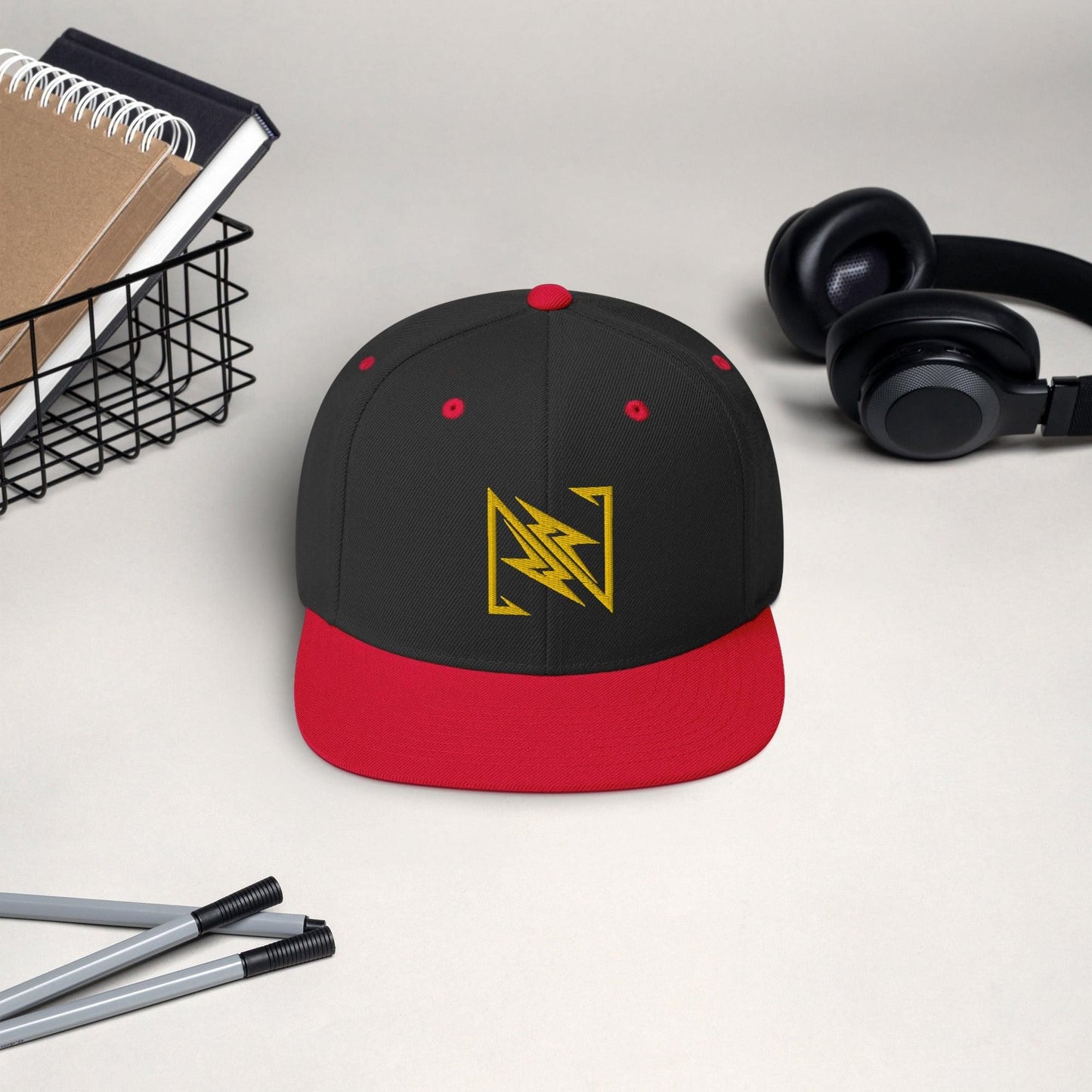 NX Vogue Snapback Hat Cap Black/ Red  