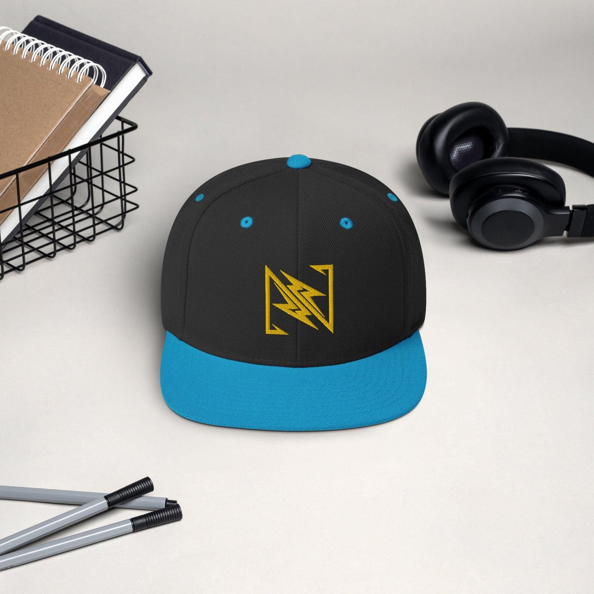 NX Vogue Snapback Hat Cap Black/ Teal  