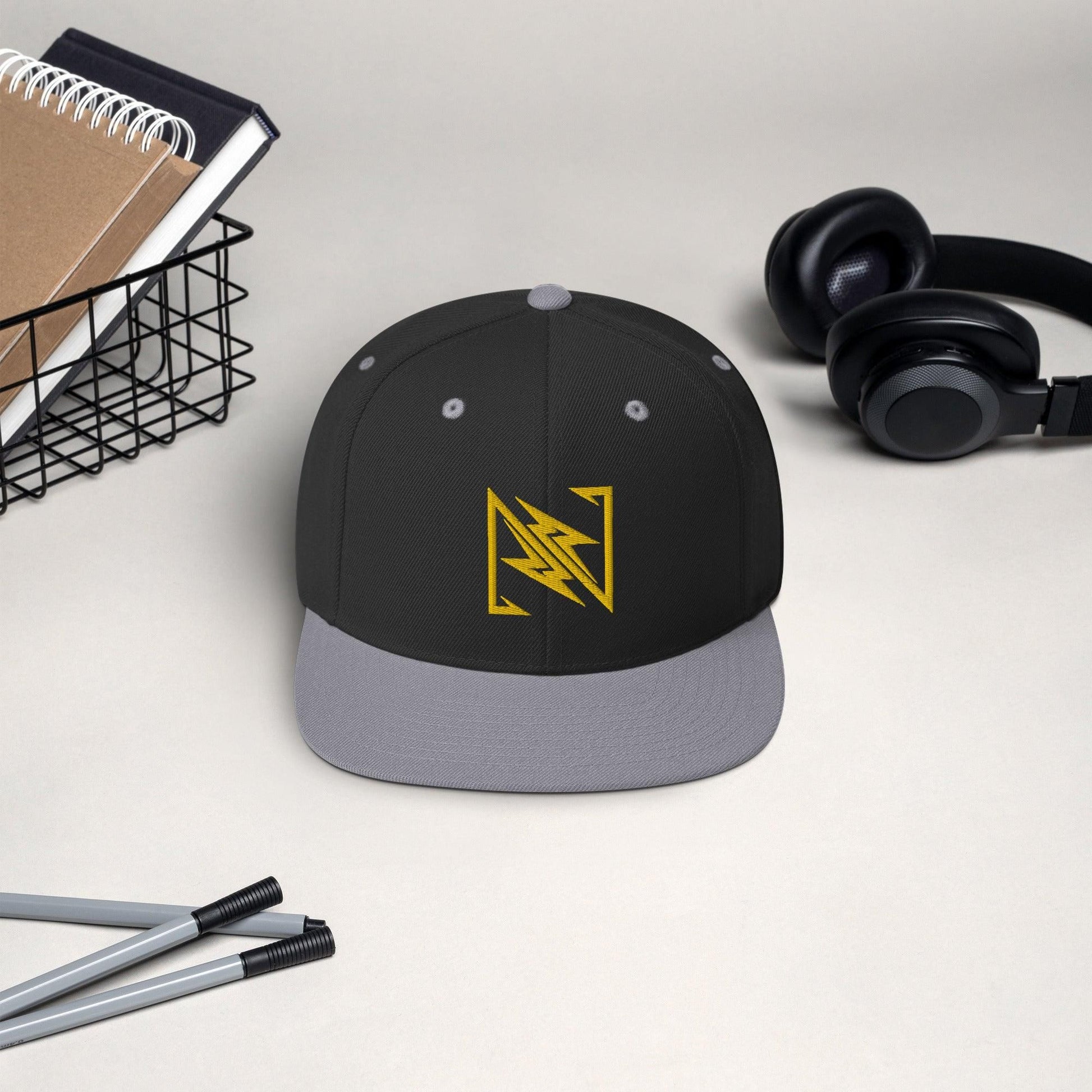 NX Vogue Snapback Hat Cap Black/ Silver  
