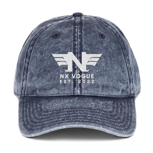 NX Vogue Vintage Logo Cotton Twill Cap Cap Navy  