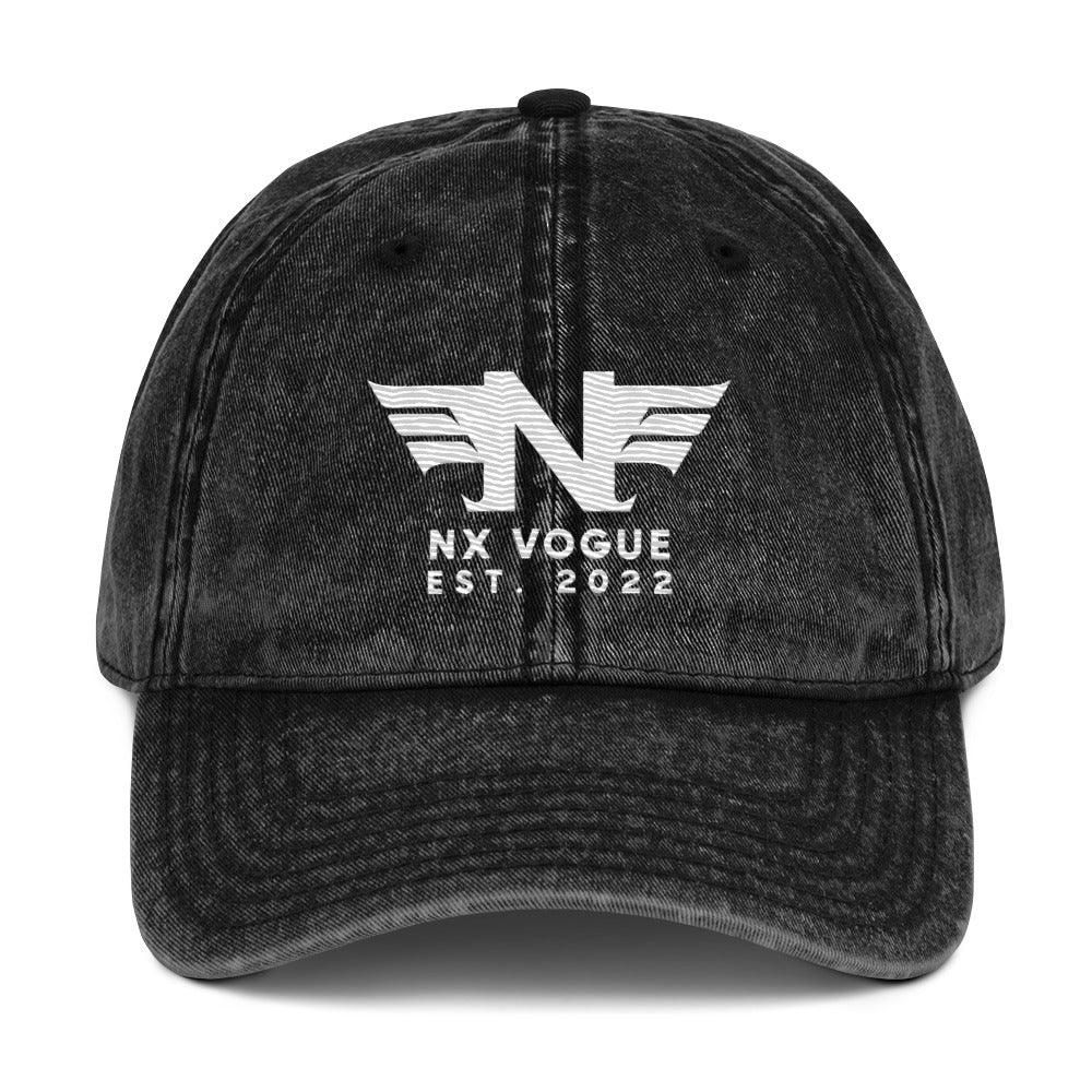 NX Vogue Vintage Logo Cotton Twill Cap Cap Black  