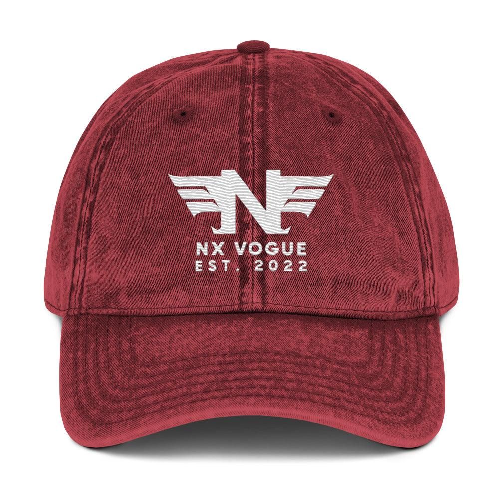 NX Vogue Vintage Logo Cotton Twill Cap Cap Maroon  