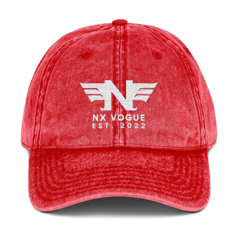 NX Vogue Vintage Logo Cotton Twill Cap Cap Red  