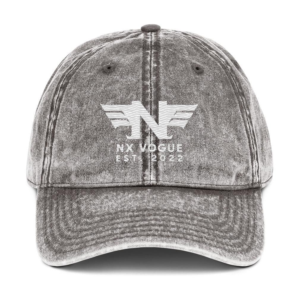 NX Vogue Vintage Logo Cotton Twill Cap Cap Charcoal Grey  