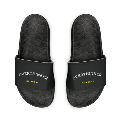 Overthinker Slide Slipper Men's PU Slide Sandals Shoes   
