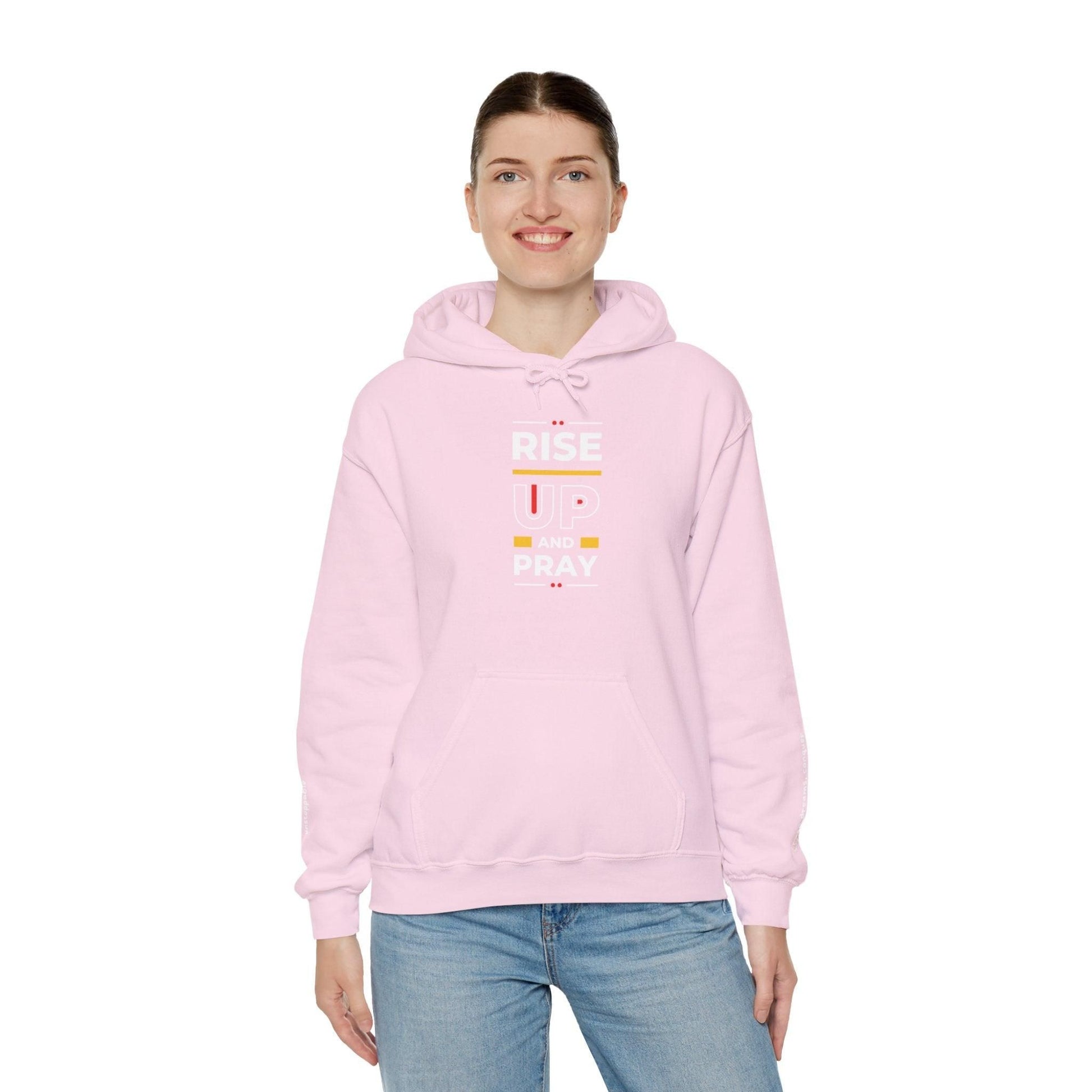 Raise Up Unisex Heavy Blend™ Hooded Sweatshirt Hoodie Light Pink S 