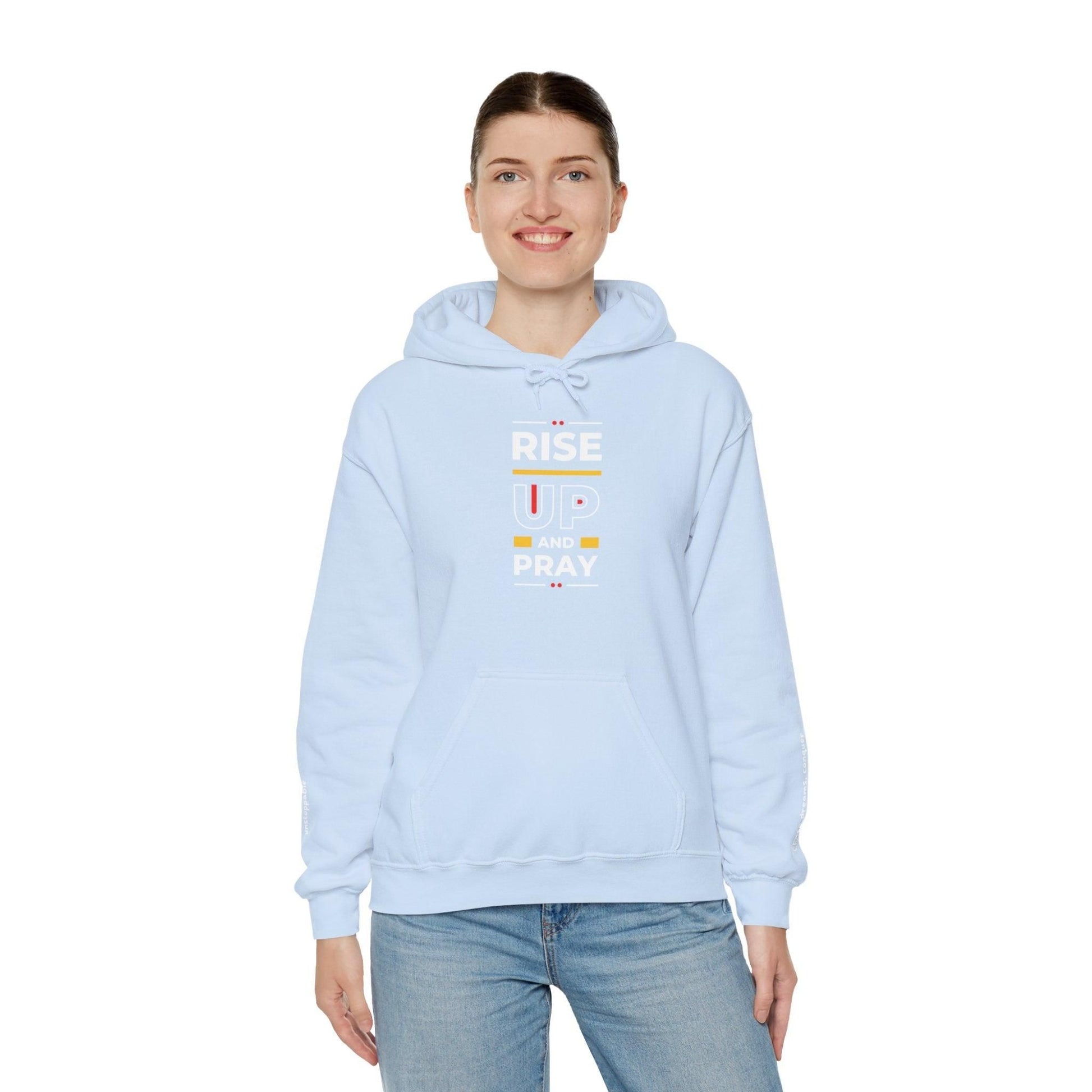 Raise Up Unisex Heavy Blend™ Hooded Sweatshirt Hoodie Light Blue S 