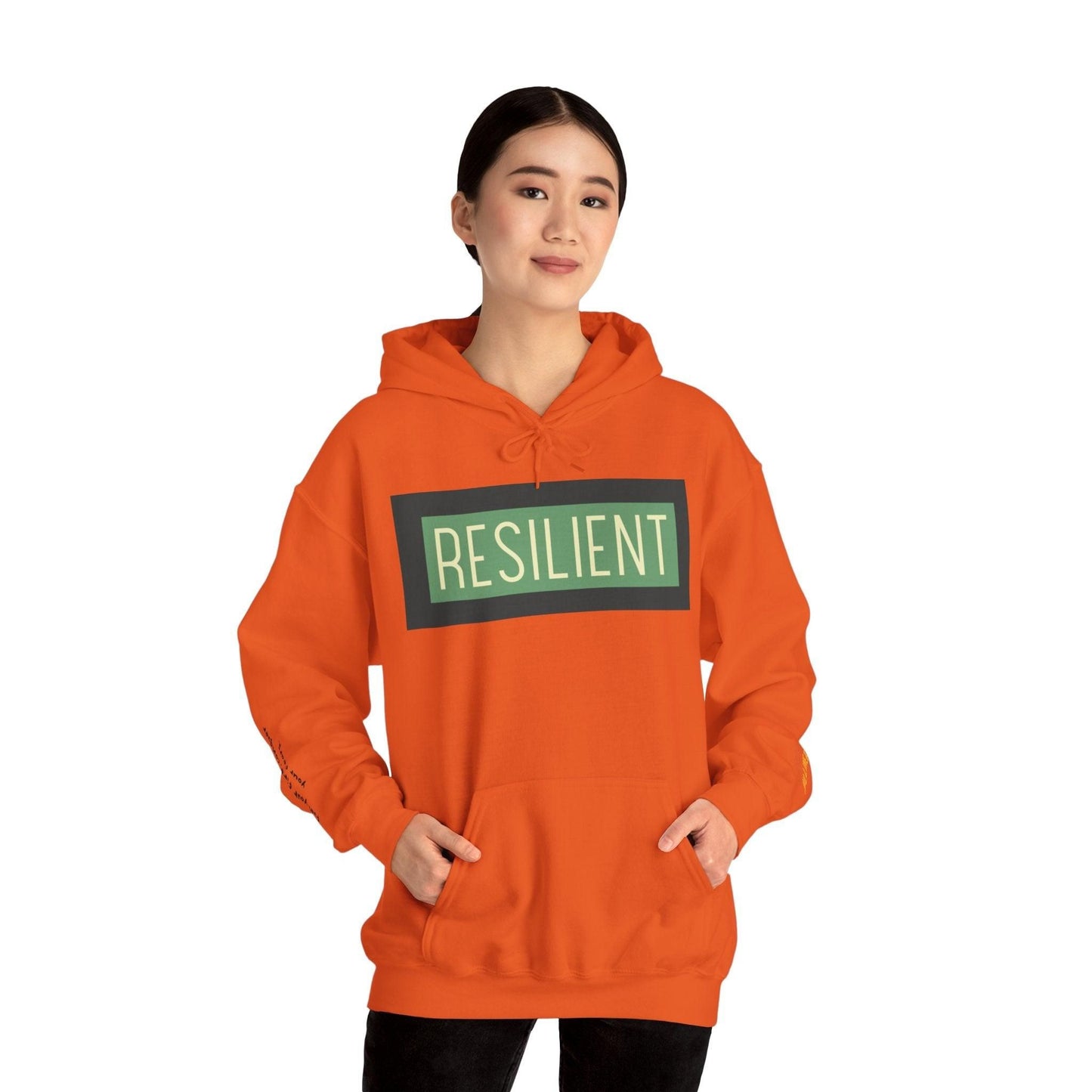Resilient Unisex Heavy Blend Hooded Sweatshirt Hoodie Orange S 