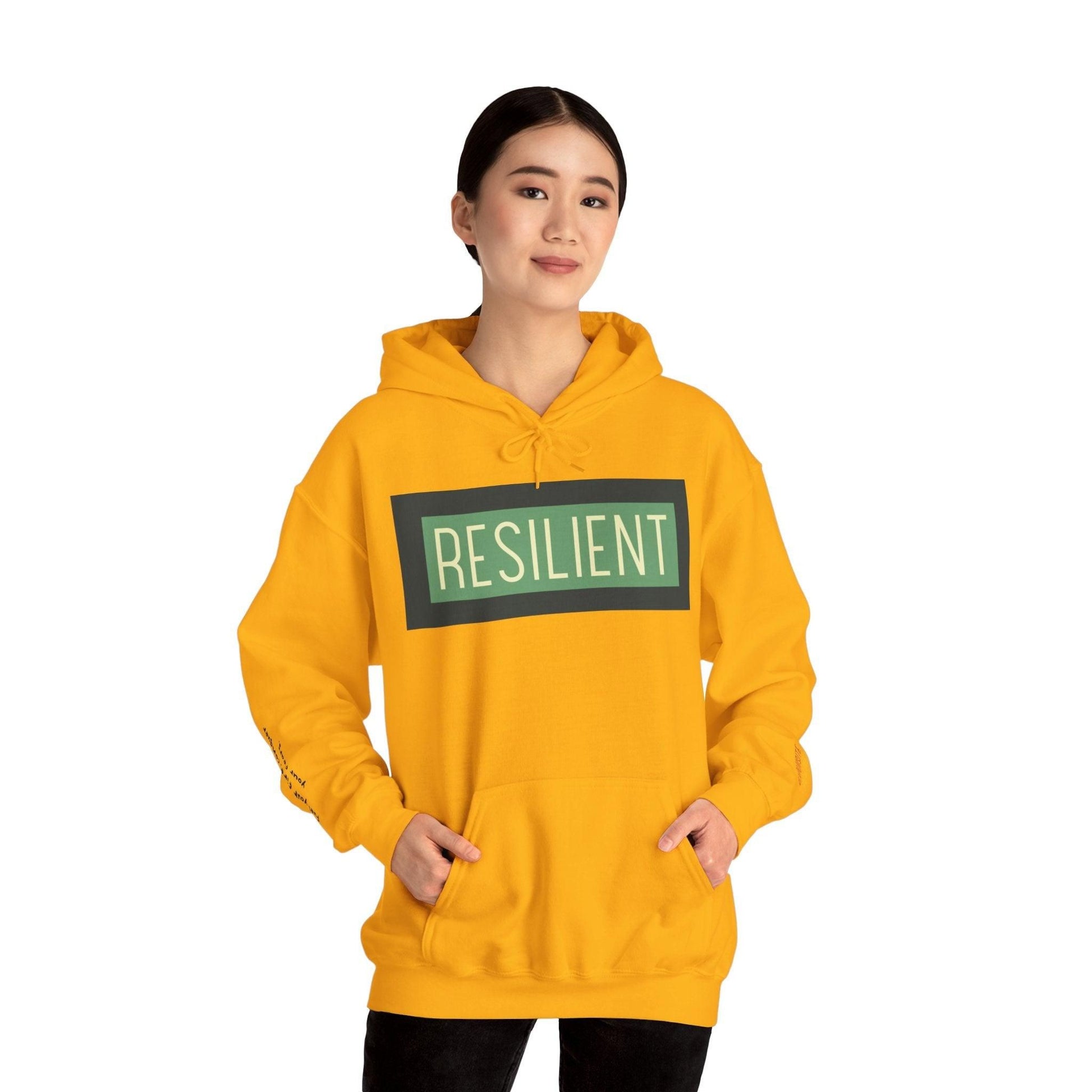 Resilient Unisex Heavy Blend Hooded Sweatshirt Hoodie Gold S 