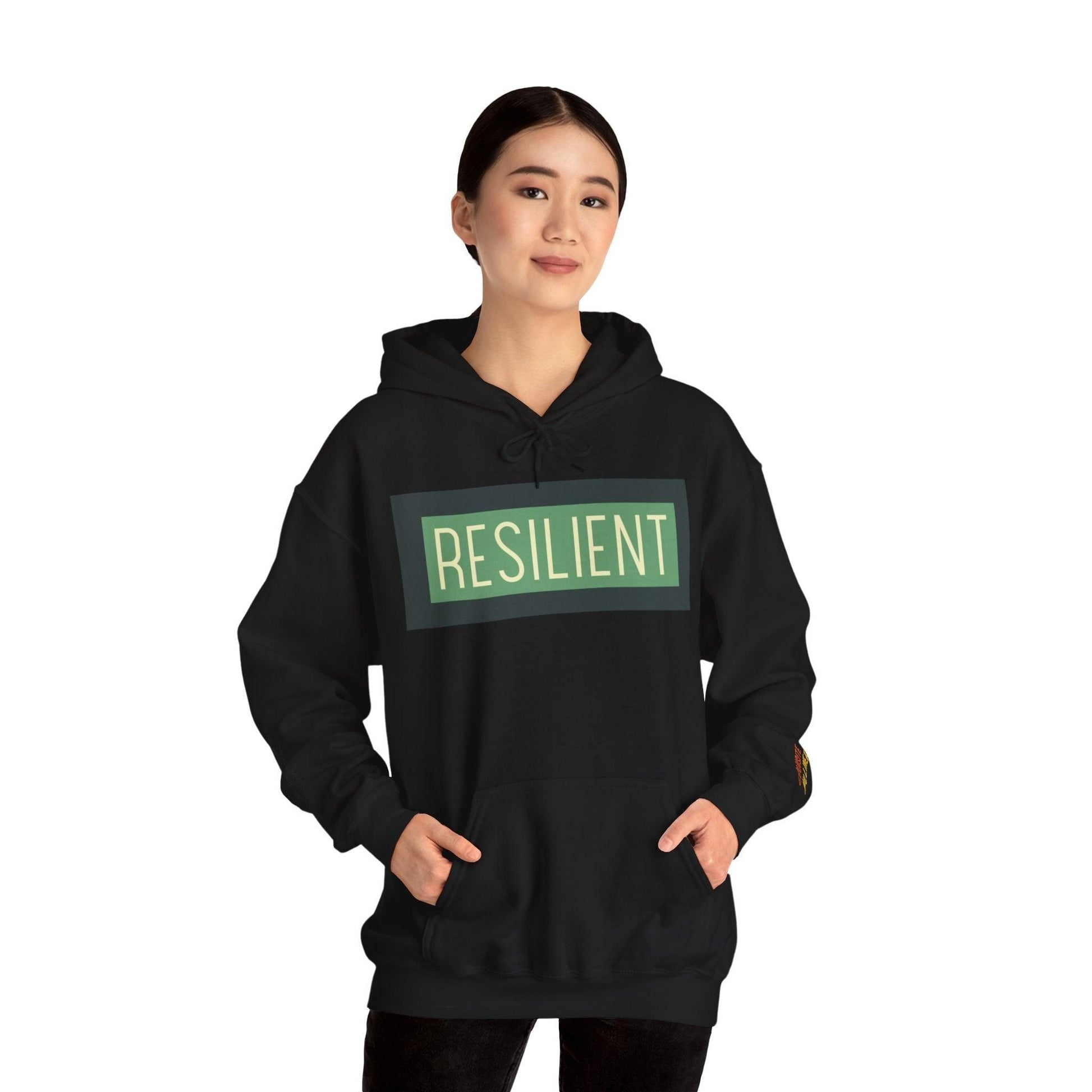 Resilient Unisex Heavy Blend Hooded Sweatshirt Hoodie Black S 