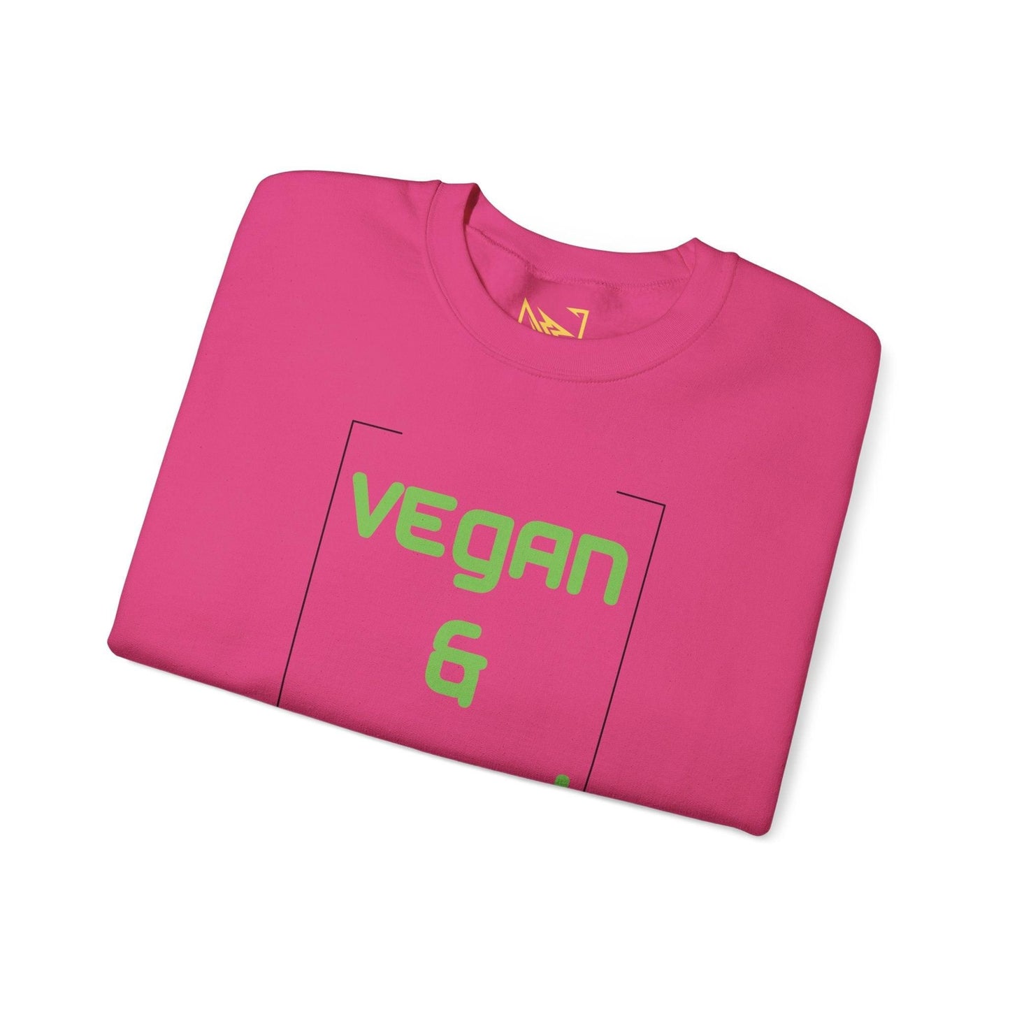 Vegan & Proud Unisex Heavy Blend™ Crewneck Sweatshirt Sweatshirt   
