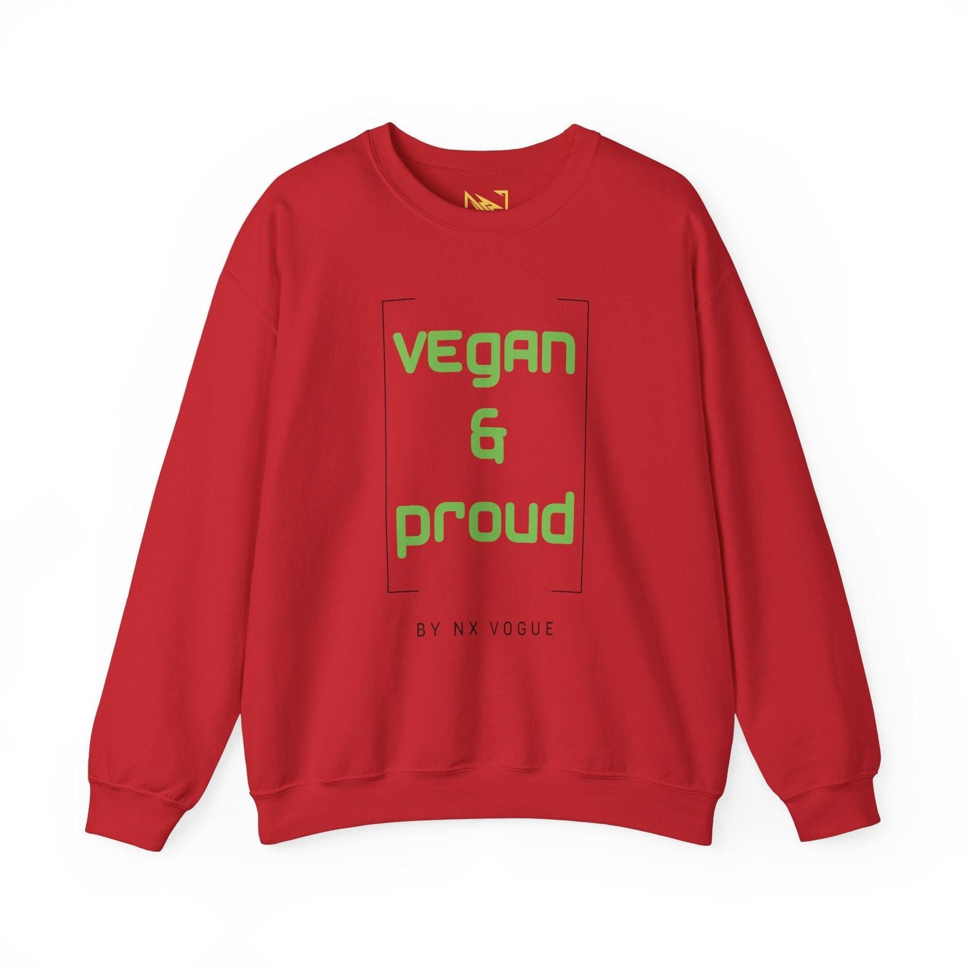 Vegan & Proud Unisex Heavy Blend™ Crewneck Sweatshirt Sweatshirt   
