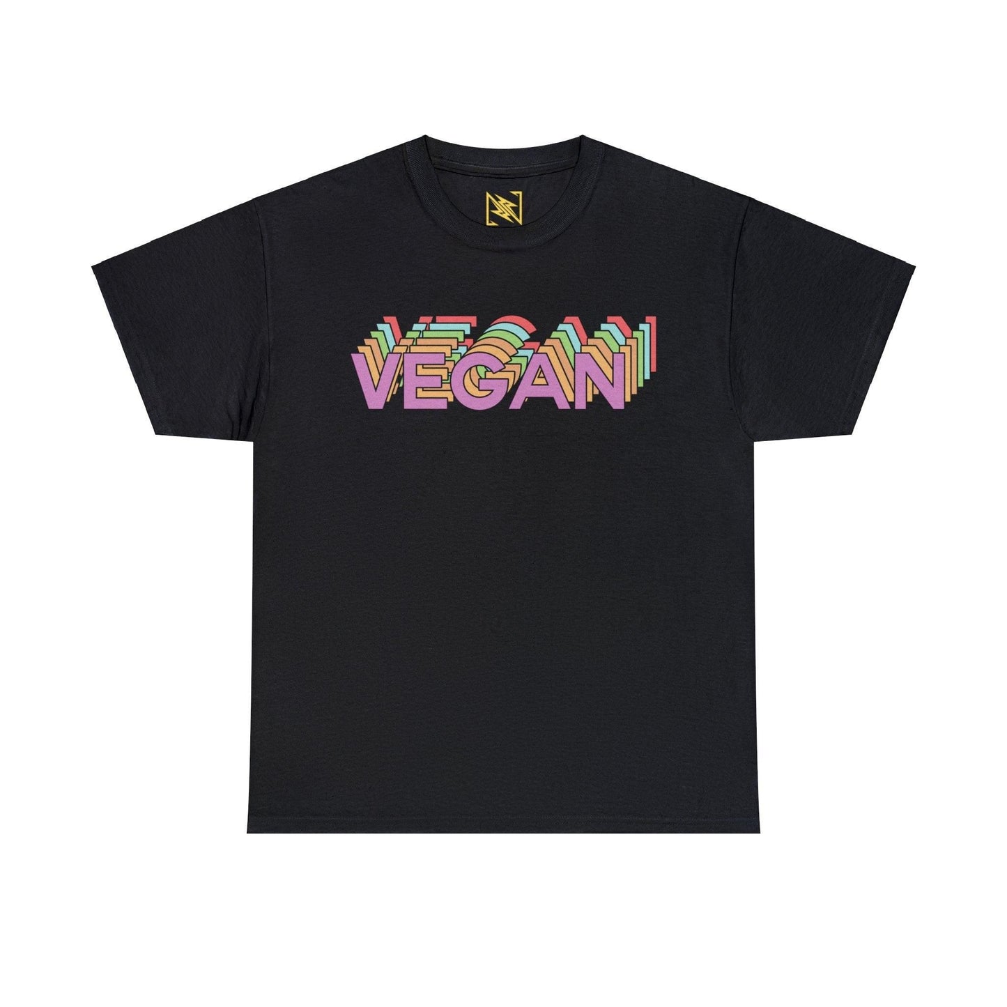 Vegan Logo Unisex Tee T-Shirt Black S 