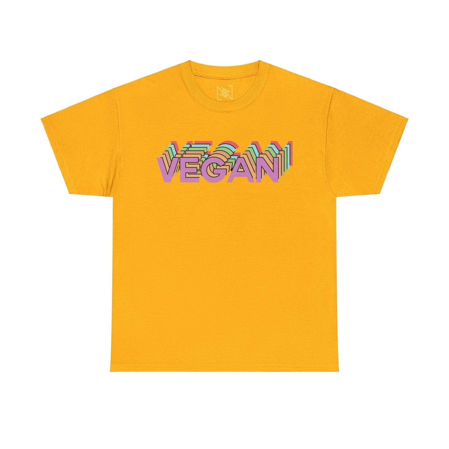 Vegan Logo Unisex Tee T-Shirt Gold S 