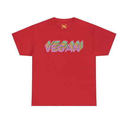 Vegan Logo Unisex Tee T-Shirt Red S 