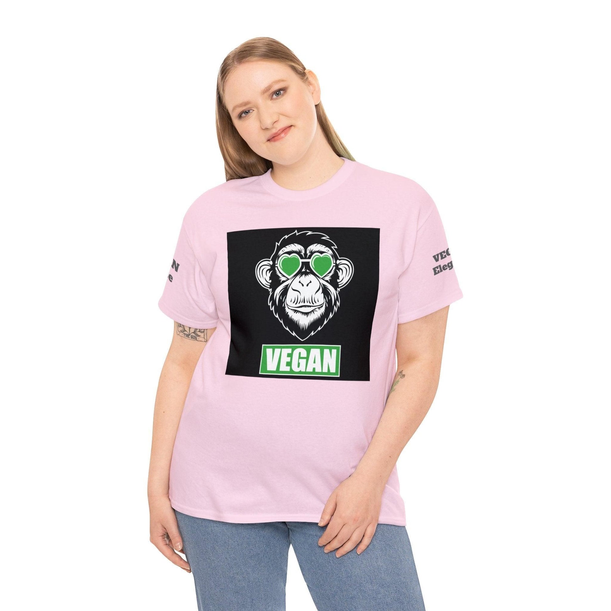 Vegan Premium Unisex Tee T-Shirt Light Pink S 