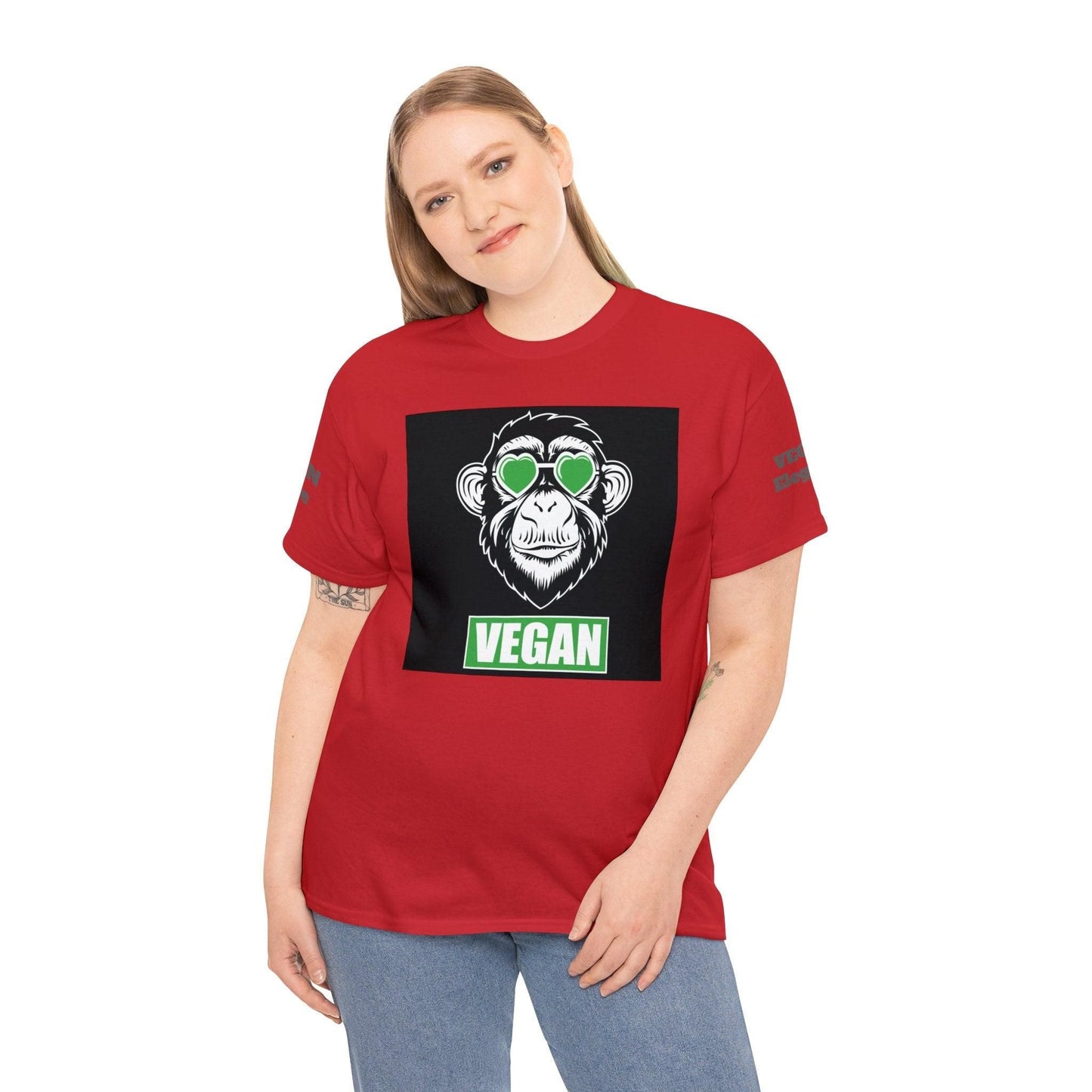 Vegan Premium Unisex Tee T-Shirt Red S 
