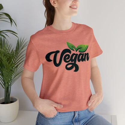 Vegan Unisex  Short Sleeve Tee T-Shirt Heather Prism Sunset XS 