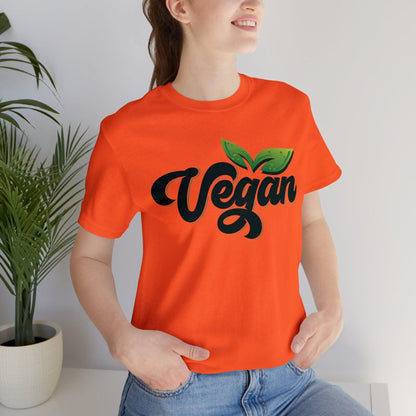 Vegan Unisex  Short Sleeve Tee T-Shirt Orange S 