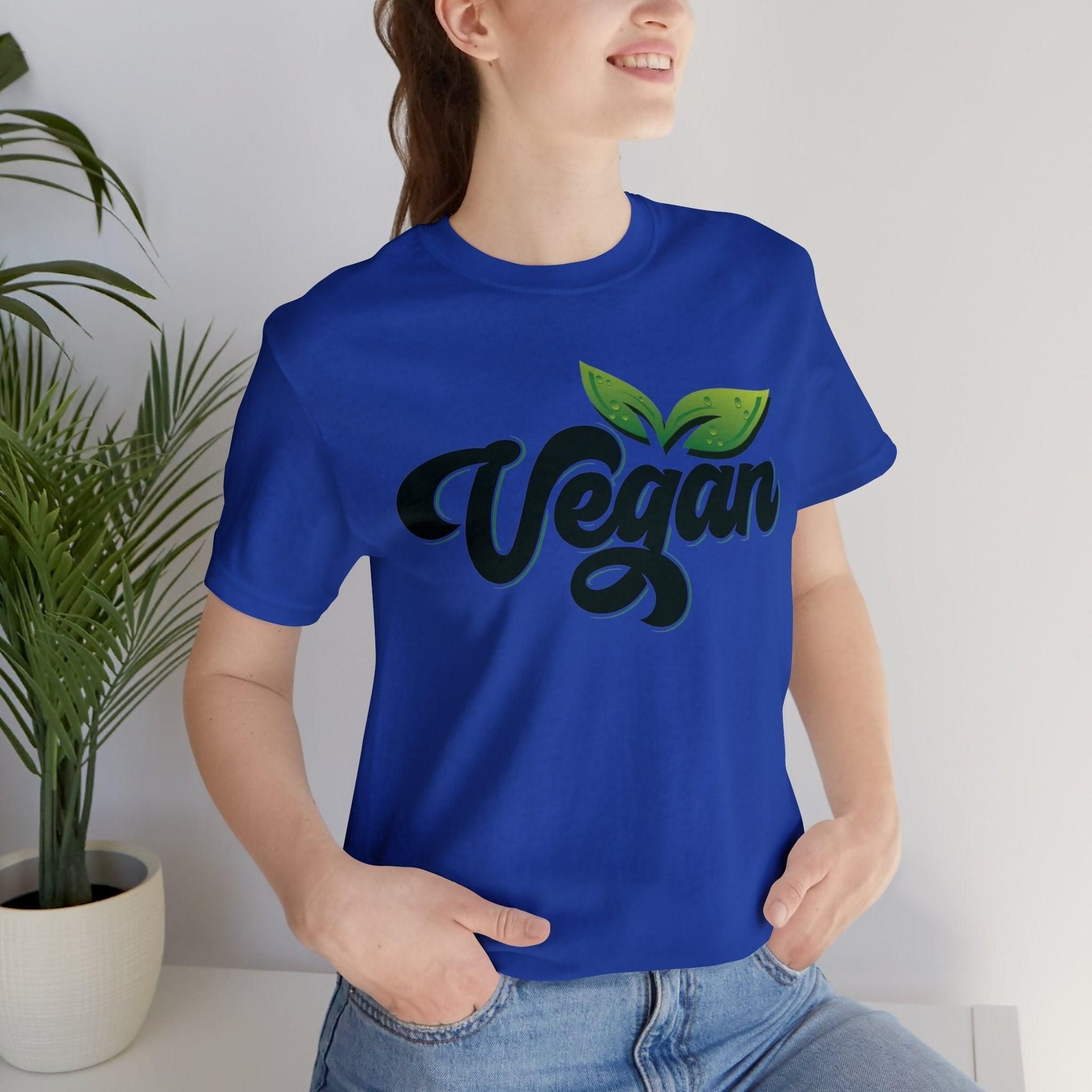 Vegan Unisex  Short Sleeve Tee T-Shirt True Royal S 