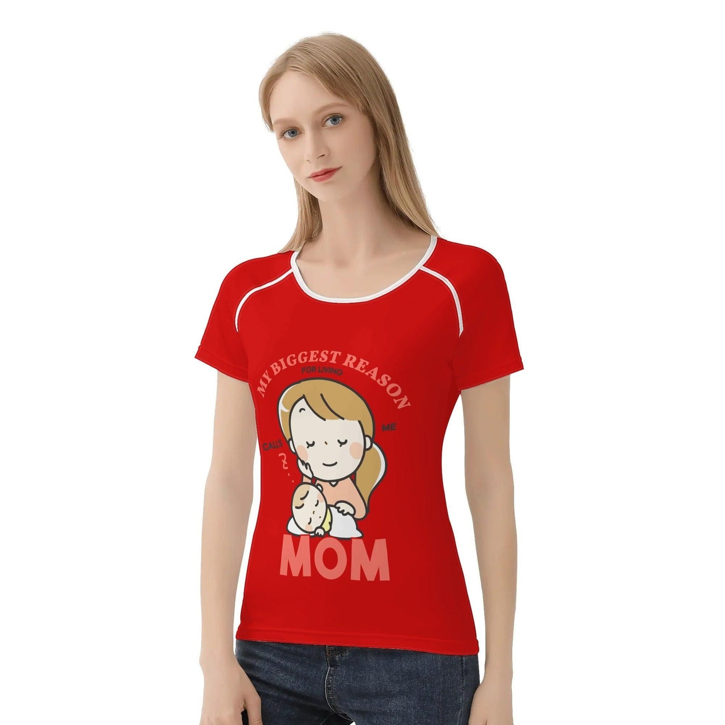 Momicorn Womens T shirt Red - NX Vogue New York | Luxury Redefined